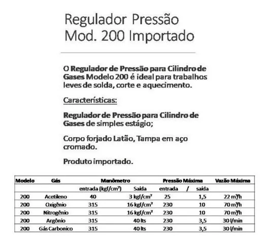 Kit Solda Reguladores de Pressão Oxigênio + Acetileno SM 200 - Imagem 6