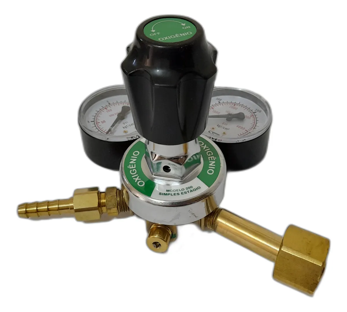 Kit C/ 5 Regulador De Pressão Oxigênio Manômetro Modelo 200 - Imagem 4