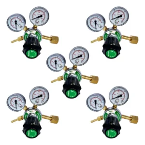 Kit C/ 5 Regulador De Pressão Oxigênio Manômetro Modelo 200