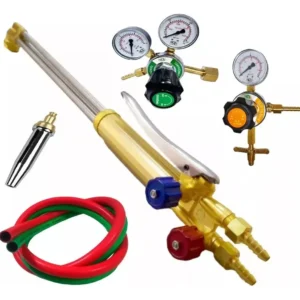 Maçarico De Corte + Bico Glp + 2 Reguladores + Mangueira 5 M