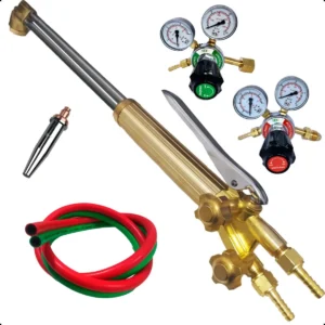 Maçarico De Corte + Bico Acetileno + 2 Reguladores + Mangueira